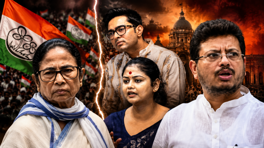 TMC में विद्रोह के बीच ममता बनर्जी, अभिषेक बनर्जी और बागी नेताओं से जुड़ा राजनीतिक संकट