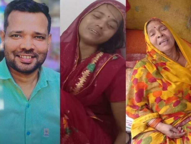 देवरिया के सुरौली गांव में शिवानंद चौरसिया का पार्थिव शरीर पहुंचने पर शोक में डूबे परिजन