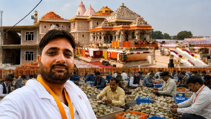 राम मंदिर चढ़ावा चोरी मामले के आरोपी लवकुश मिश्र का अयोध्या के ब्लू जोन में बना निर्माणाधीन अवैध मकान