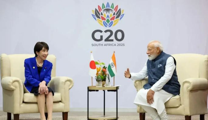 भारत-जापान शिखर सम्मेलन 2026 में प्रधानमंत्री नरेंद्र मोदी और जापानी प्रधानमंत्री सनाए ताकाइची।
