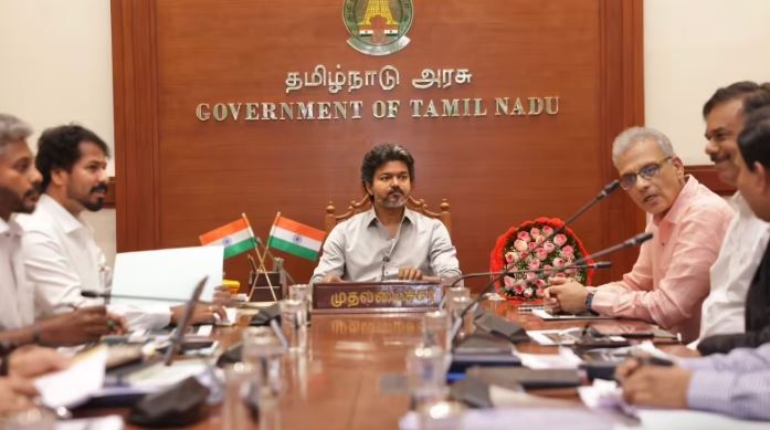Chennai Police investigating the alleged Project Meghalaya case involving bribery allegations targeting TVK MLAs.