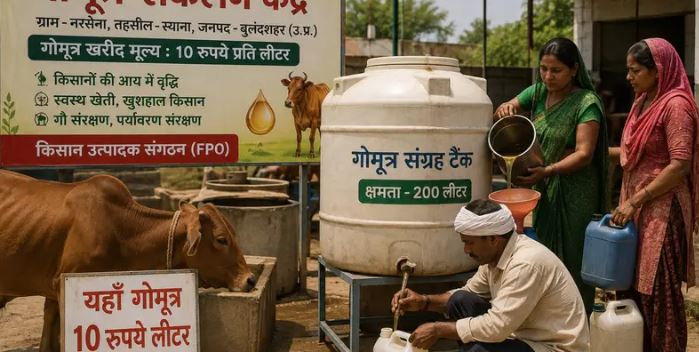 उत्तर प्रदेश में गोमूत्र खरीद और प्राकृतिक खेती
