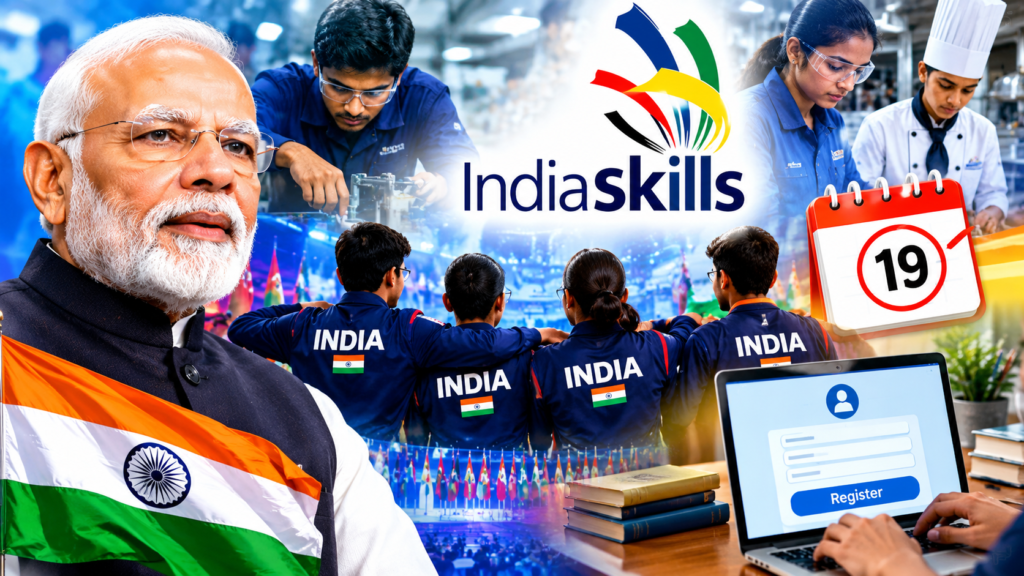 IndiaSkills Competition 2026–27 रजिस्ट्रेशन की अंतिम तारीख 19 अक्टूबर