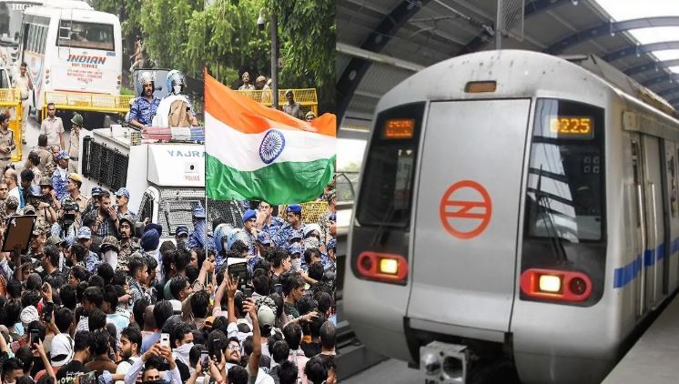 जंतर-मंतर प्रदर्शन से पहले दिल्ली मेट्रो के 57 स्टेशनों पर सुरक्षा प्रतिबंध